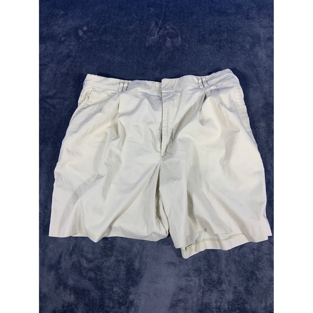 Par Four Men's Shorts Size 37 Khaki Dacron Polyester‎ Blend Vintage Men USA